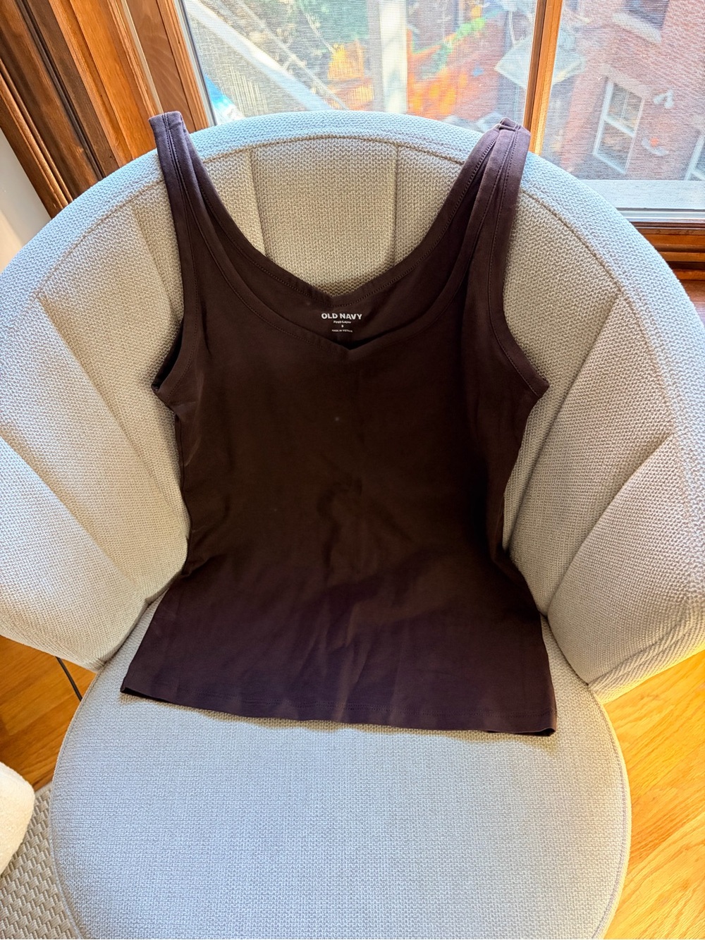 Old Navy Women's Chocolate Brown Scoop Tank Top